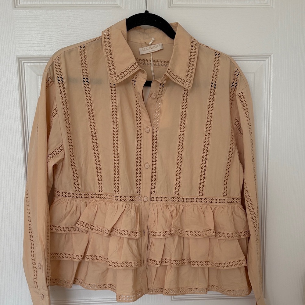 Ulla Johnson Harper Blouse in Petal